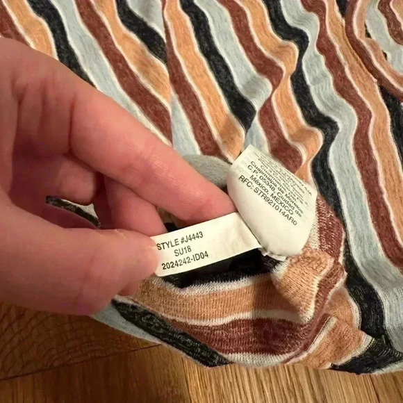 Madewell Alto Scoop Tee in Colborne Stripe Size Medium - Picture 9 of 11